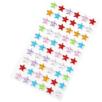 Pegatina de cristales de estrellas multicolor de 1,2 cm - 60 piezas