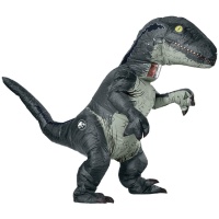 Disfraz de Jurassic World hinchable de Velociraptor adulto