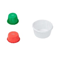Cápsulas para cupcakes rizadas mini de colores - Decora - 35 unidades
