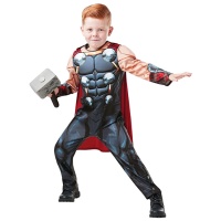Disfraz de Thor de los Vengadores con martillo infantil