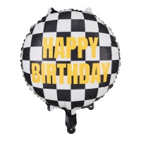 Globo de Racing Happy Birthday de 45 cm