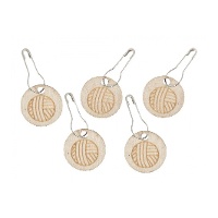 Marcadores de punto de madera en forma de ovillo - Milward - 10 unidades