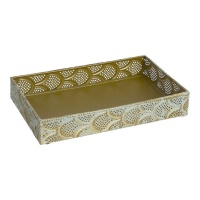 Bandeja para servir metálica Arabesco de 25,5 x 15,5 cm - DCasa