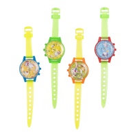 Pulsera reloj de cachorros con juego de bola - 4 unidades