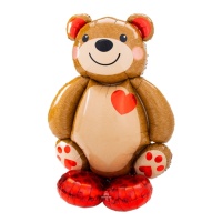 Globo gigante con base de oso de peluche amoroso de 1,21 x 0,86 m - Anagram