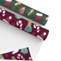 Papel de regalo de Navidad divertida de 2 x 0,70 m - 1 unidad