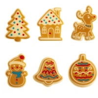 Figuras de chocolate blanco de navidad - 48 unidades