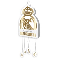 Piñata de Real Madrid escudo dorado de 53 x 38 cm