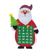 Calendario de adviento de Papá Noel con caramelos de 52 x 71 cm