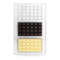 Molde de tabletas para chocolate de 27,5 x 17,5 cm - Decora - 3 cavidades