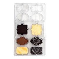 Molde de placas para chocolate de 20 x 12 cm - Decora - 10 cavidades