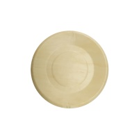 Platos de 19 cm redondos de madera - 4 unidades