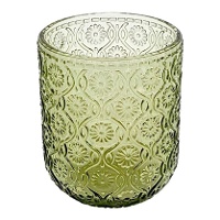 Vaso de 270 ml de cristal grabado verde