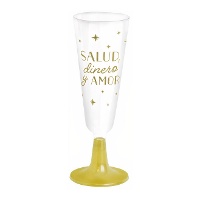 Copa de 150 ml de Salud, dinero y amor cava - 4 unidades