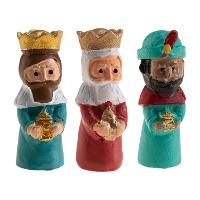 Figuras para roscón de Reyes Magos de 3 a 3,25 cm de resina - Dekora - 100 unidades