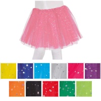 Falda de tutú con purpurina y estrellas - 30 cm