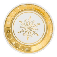 Platos de Golden Snow de 23 cm - 6 unidades