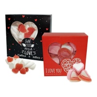 Caja de nubes y gominolas de corazones surtidas de 50 gr - 1 unidad