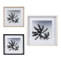 Marco de fotos Sombra de Palmera blanco y negro para fotos de 25 x 25 cm - DCasa