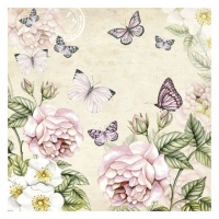 Servilletas de botanical cream de 16,5 x 16,5 cm - 20 unidades