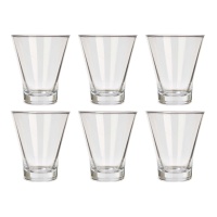 Vaso de 200 ml cónico transparente - 6 unidades