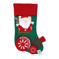 Calcetín de Papá Noel en tren de 50 cm