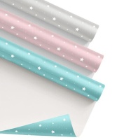 Papel de regalo con estrellas de 2,00 x 0,70 m - 1 unidad