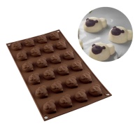 Molde de Osos para chocolate de silicona de 17 x 29,5 cm - Silikomart - 24 cavidades
