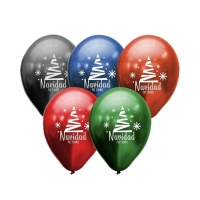 Globos de látex de Navidad, paz y amor de colores surtidos de 30 cm - Globos Payaso - 25 unidades