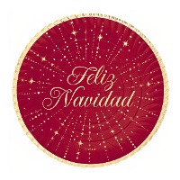 Bandeja de 30 cm de Estrella Feliz Navidad - 3 unidades