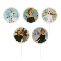 Velas de cumpleaños de Frozen de 3 cm - 5 unidades