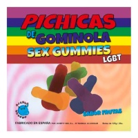 Gominolas con forma de pene de colores LGTB - 125 gr