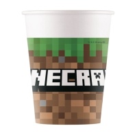 Vasos de Minecraft de 200 ml - 8 unidades