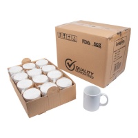 Tazas de porcelana blancas de 325 ml - Innspiro - 36 unidades