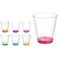 Vaso de 375 ml con base de color surtido - 1 unidad