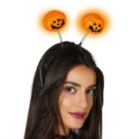 Diadema con calabazas con luz