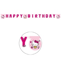 Guirnalda de Hello Kitty de Happy Birthday de 2 m