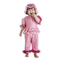 Disfraz de bañista rosa infantil
