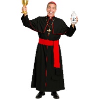 Disfraz de obispo cardenal para hombre