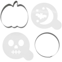 Set de cortadores y plantillas Halloween - Wilton - 4 piezas