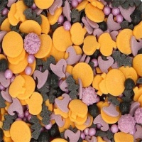 Sprinkles de Halloween lila, negro y naranja de 180 gr - FunCaKes