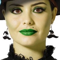 Pendientes de sombrero de bruja - 1 par