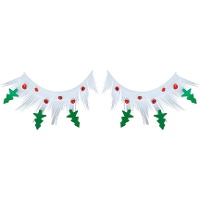 Pestañas blancas con árbol de Navidad