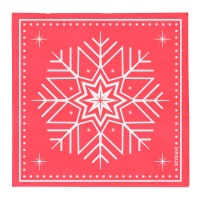 Servilletas de Winter rojo de 16,5 cm - 30 unidades