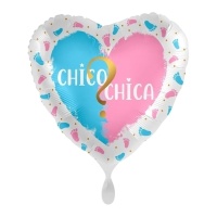 Globo corazón de Chico o Chica? de 43 cm - Premioloon