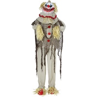 Payaso espantapájaros con luz, sonido y movimiento de 1,75 m