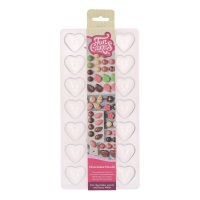Molde de corazón para chocolate - FunCakes - 21 cavidades