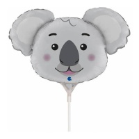 Globo cabeza de koala metalizado de 33 x 21 cm - Grabo - 10 unidades