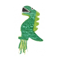 Piñata 3D de dinosaurio verde de 43 x 34 x 9 cm