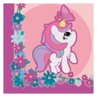 Servilletas de unicornio baby de 16,5 x 16,5 cm - 12 unidades